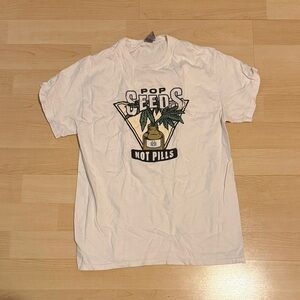 Gildan White Crewneck Tee with Green and Yellow Front Print